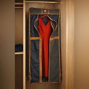 Vintage Pierre Cardin Tweed Garment Bag Suit Travel Carry On 39x22